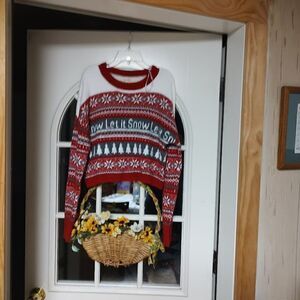 Jessica Simpson Let It Snow Cropped Soft Sweater Size Women's Small Worn 1 Time